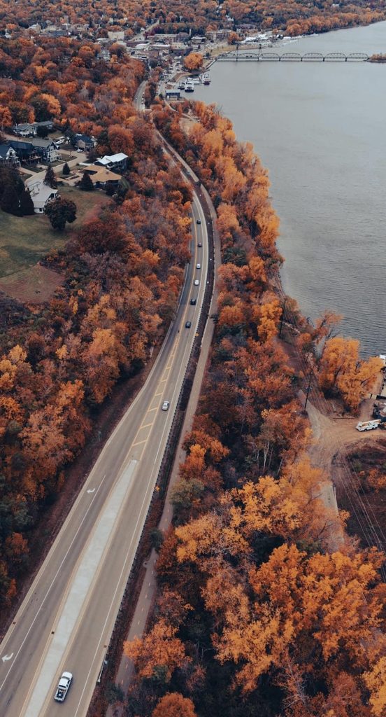 fall road to downtown Mark Abad